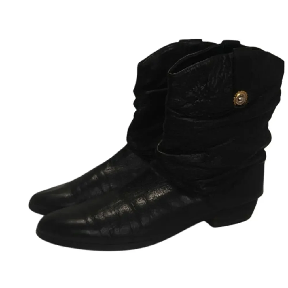 Black Vintage Dingo leather Booties sz 9.5